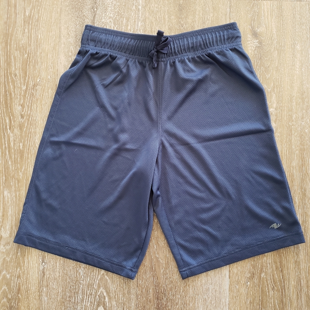 3/$20 Kids Boys Athletic Works Navy Mesh Basketball Shorts Activewear, XL 14-16